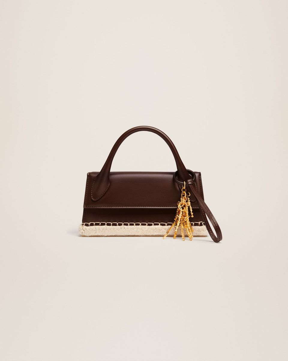 JACQUEMUS Brown Le Raphia 'Le Chiquito Long Cordao' Bag – Popshop Usa