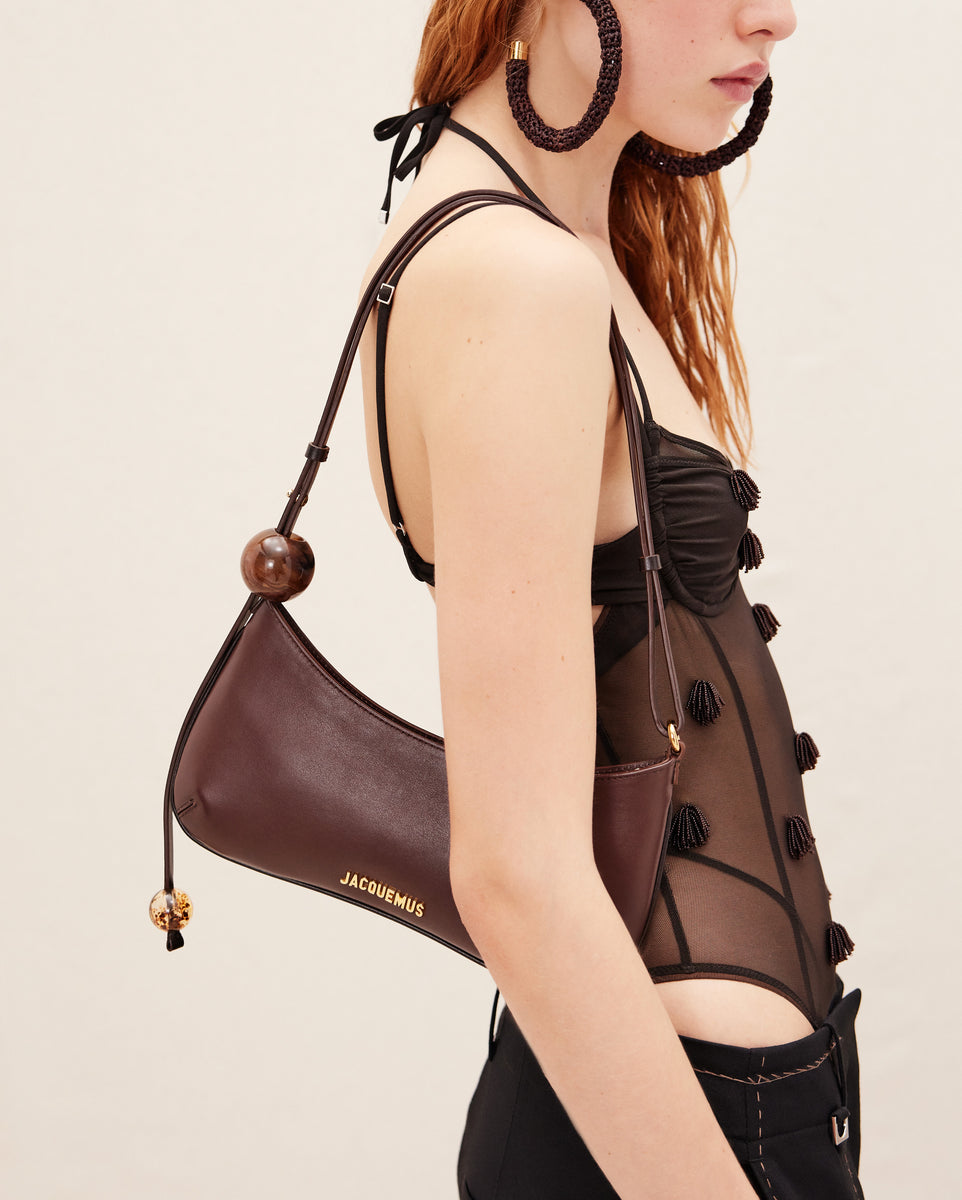 JACQUEMUS Brown Le Raphia 'Le Chiquito Long Cordao' Bag – Popshop Usa