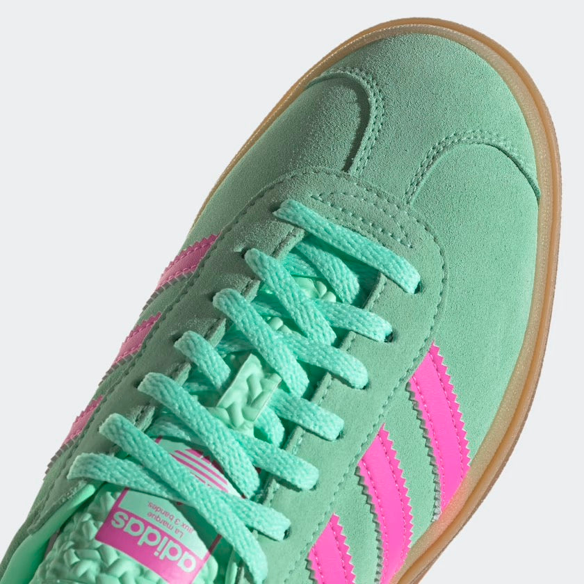 adidas gazelle bold pink green