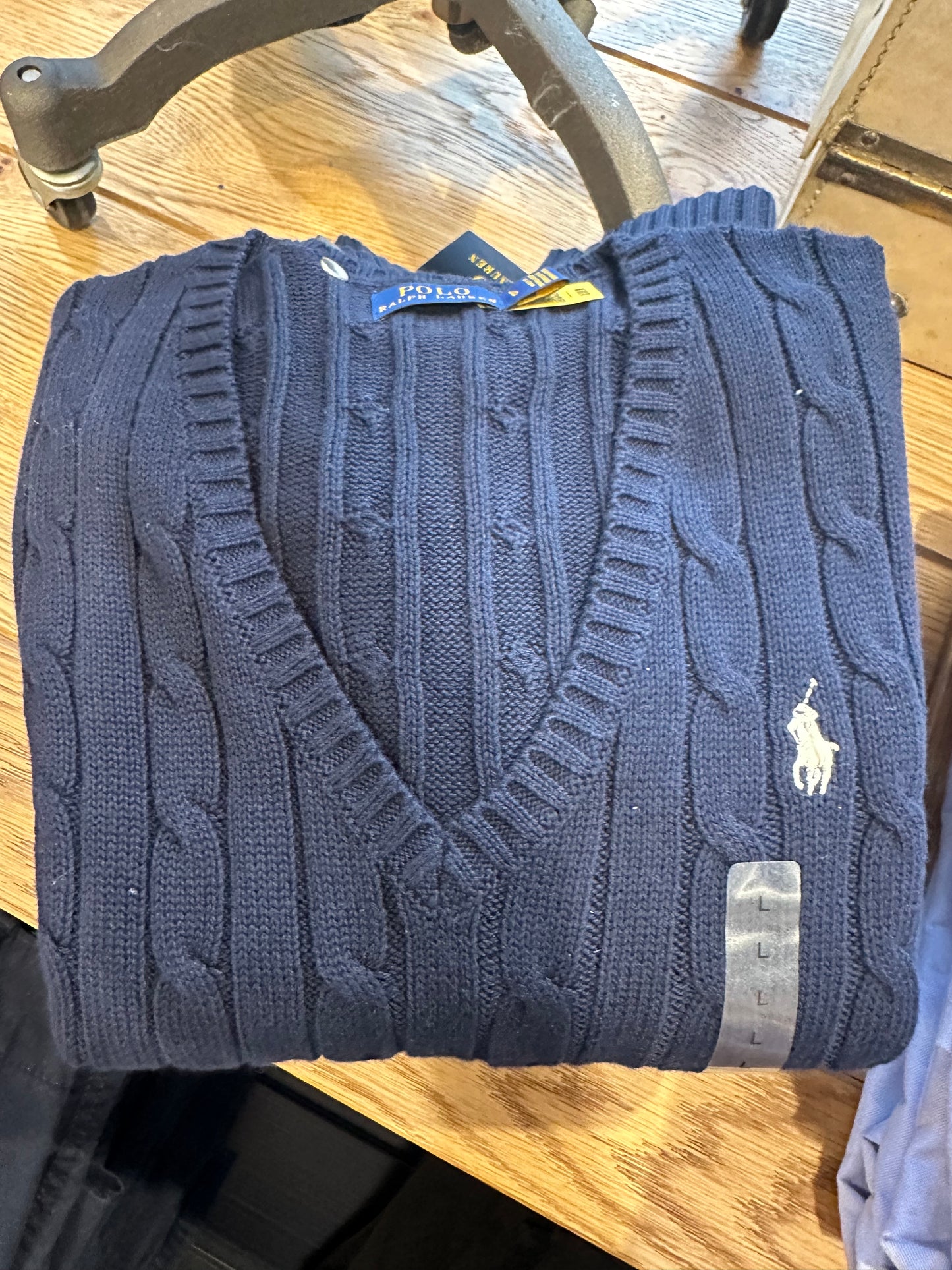 Polo Ralph Lauren Women Slim fit Cable-Knit V-neck Sweater – Popshop Usa