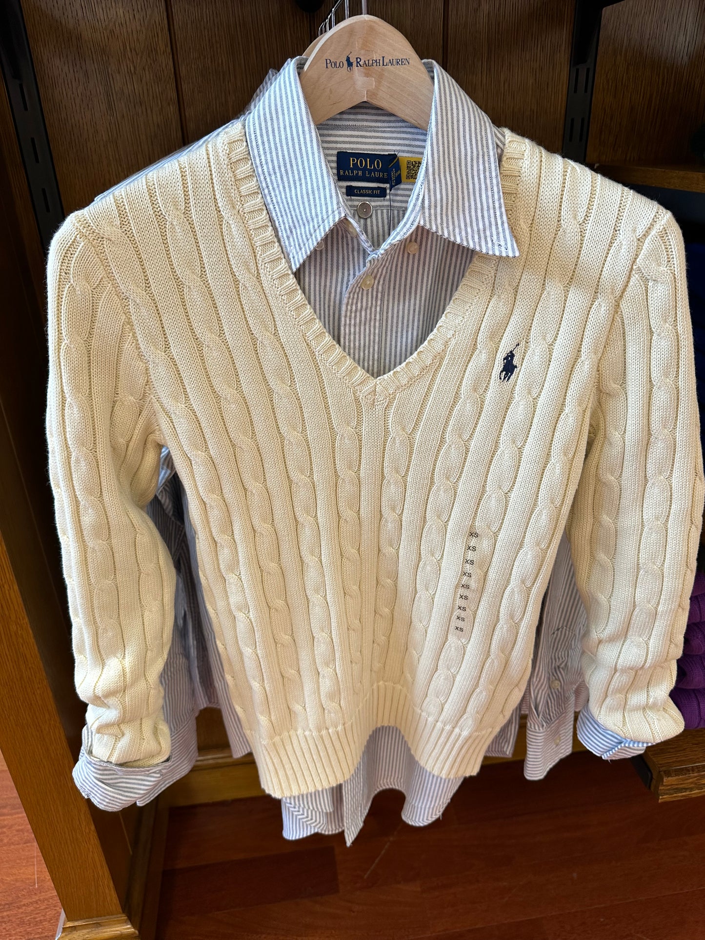 Polo Ralph Lauren Women Slim fit Cable-Knit V-neck Sweater – Popshop Usa