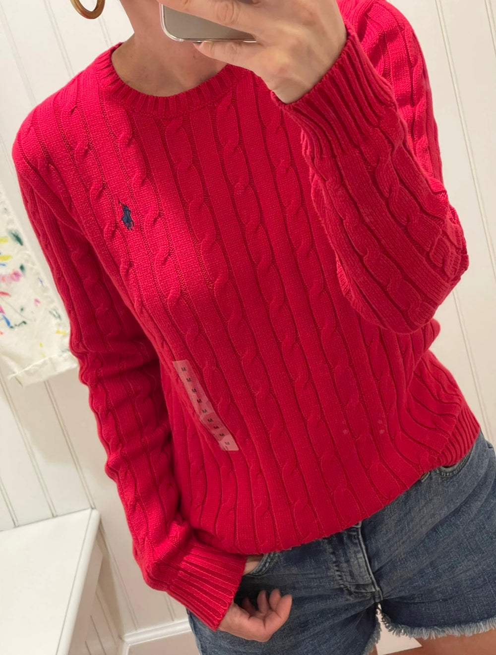 Polo Ralph Lauren Women Slim fit Cable-Knit Crewneck Sweater