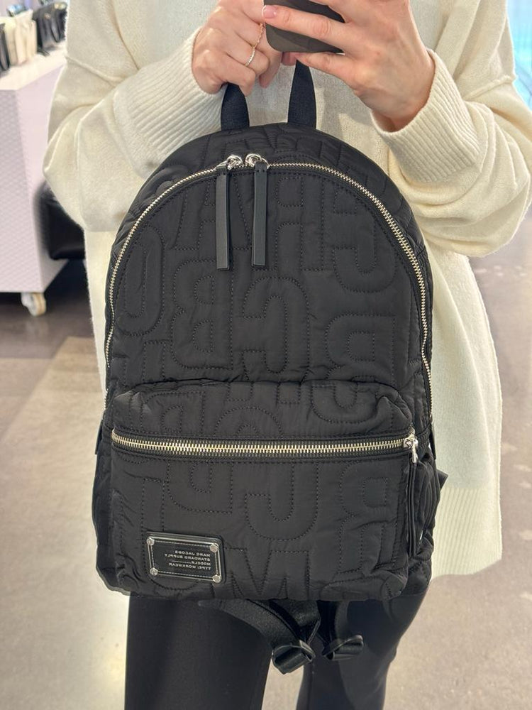 Shop MARC JACOBS Casual Style Nylon A4 Plain Elegant Style Logo Backpacks  by YamadaExports | BUYMA