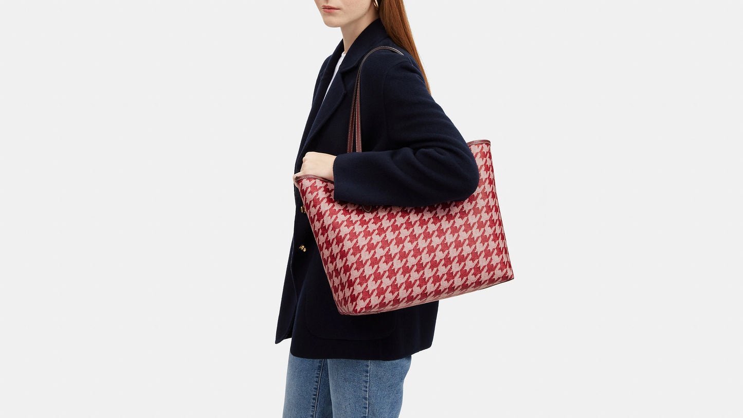 
                  
                    Coach City Tote With Houndstooth Print
                  
                