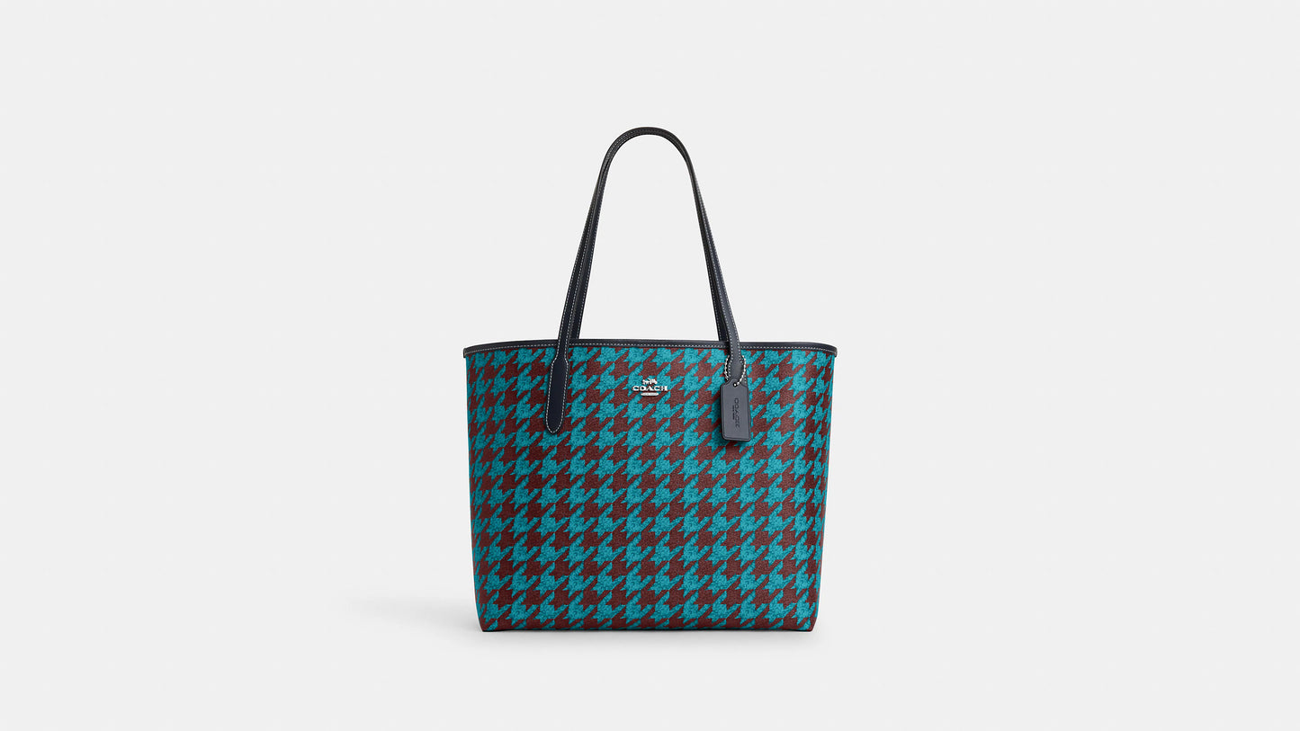 
                  
                    Coach City Tote With Houndstooth Print
                  
                