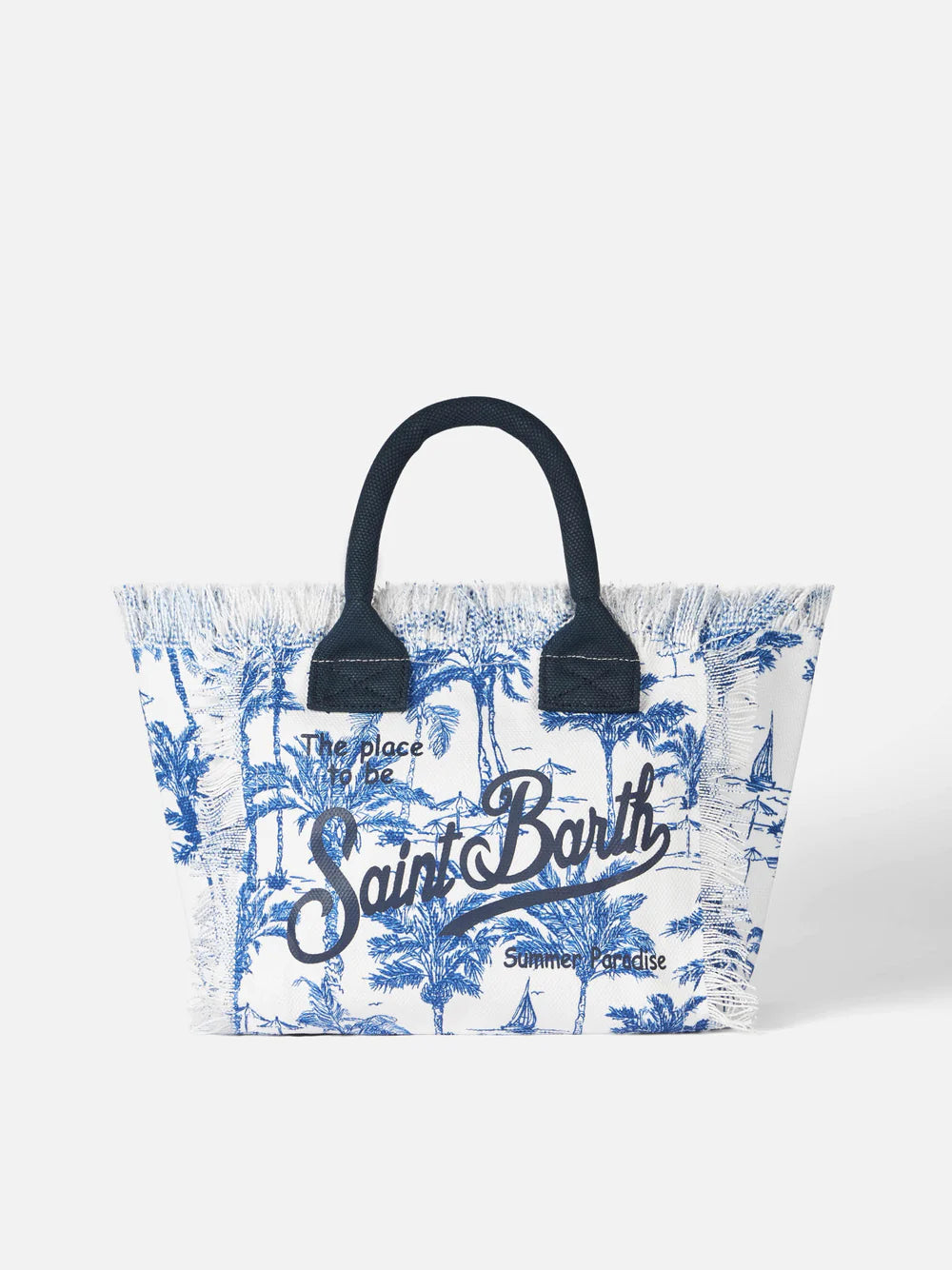MC2 SAINT BARTH: tote bag in canvas with logo - Blue