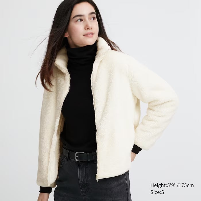 Check styling ideas for「Fluffy Yarn Fleece Full-Zip Jacket、Ultra Light Down  Jacket」