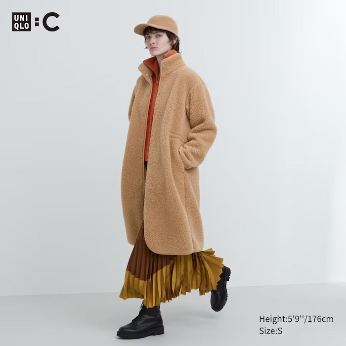 Uniqlo Pile Lined Fleece Stand Collar Coat – Popshop Usa
