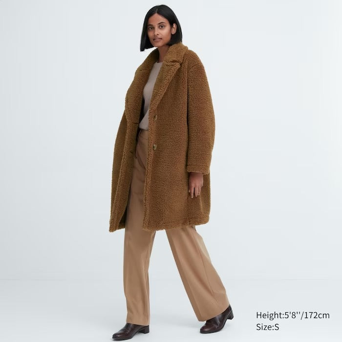 Uniqlo Pile-Lined Fleece Tailored Coat – Popshop Usa