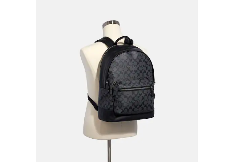 
                  
                    Coach West Backpack In Signature Canvas
                  
                