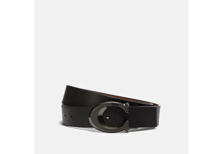 Reversible leather strap 38 mm