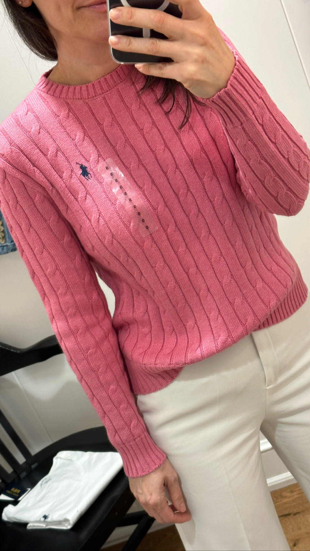 Polo Ralph Lauren Women Slim fit Cable-Knit Crewneck Sweater – Popshop Usa