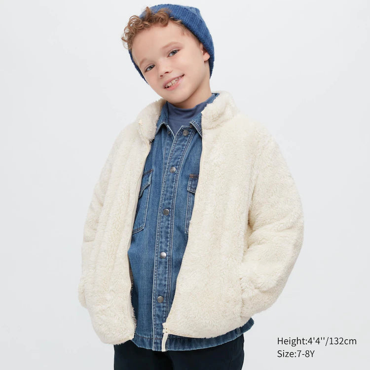 Uniqlo Kid's Fluffy Yarn Fleece Full-Zip Jacket